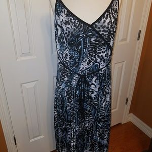 😊Milano XL maxi blue/blk dress